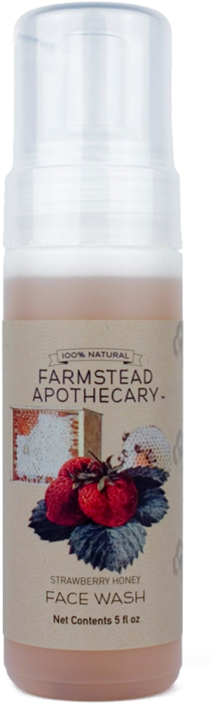 4 Pack - Farmstead Apothecary Foaming Face Wash, Strawberry Honey 5 oz Eminence - Stone Crop Hydrating Gel -35ml/1.2oz